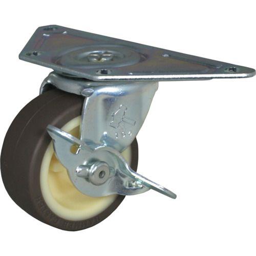 ハンマー Gシリーズコーナー 旋回式ウレタン車輪(ナイロンホイール)75mm ストッパー付