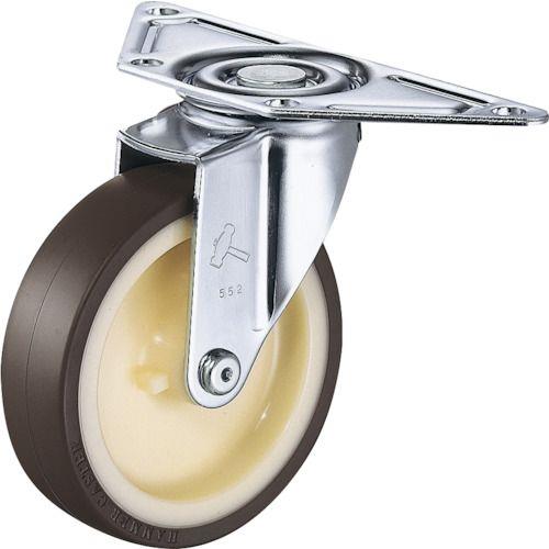 ハンマー Eシリーズコーナー 旋回式ウレタン車輪(ナイロンホイール)100mm