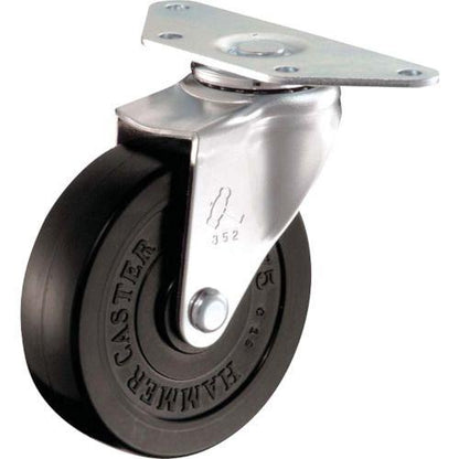 ハンマー Eオールステンレスコーナー 旋回式ゴム車輪 65mm