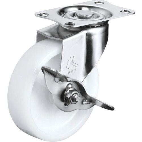 ハンマー Eシリーズオールステンレス 旋回式ナイロン車輪 85mm ストッパー付