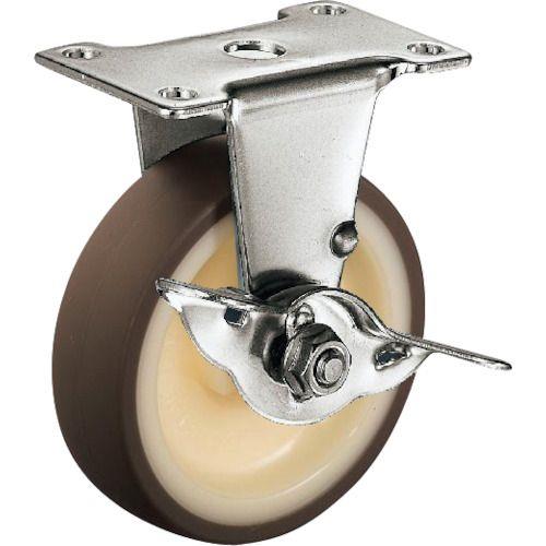 ハンマー Eシリーズオールステンレス 固定式ウレタン車輪(ナイロンホイール)65mm ストッパー付
