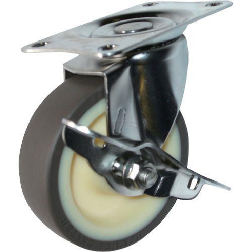 ハンマー Eシリーズオールステンレス 旋回式ウレタン車輪(ナイロンホイール)65mm ストッパー付