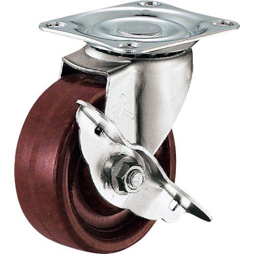 ハンマー Sシリーズオールステンレス 旋回式フェノール車輪 75mm ストッパー付