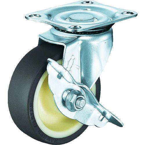 ハンマー Sシリーズオールステンレス 旋回式ウレタン車輪(ローラーベアリング)50mm ストッパー付
