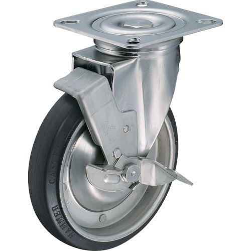ハンマー Sシリーズオールステンレス自在SP付ゴム車200mm