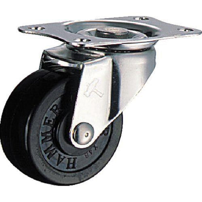 ハンマー Eシリーズオールステンレス 旋回式ゴム車輪 50mm