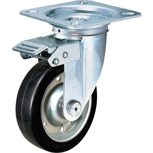 ハンマー スイッチキャスター ゴム車輪(ワイドタイプ)150mm