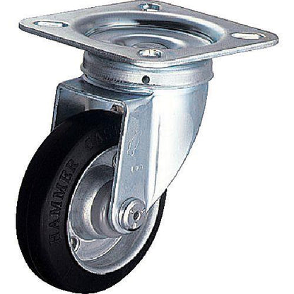 ハンマー 旋回式ゴム車輪 100mm
