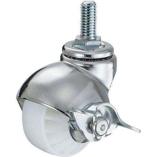 ハンマー ねじ込み式W3/8 旋回式ナイロン車輪 40mm ストッパー付