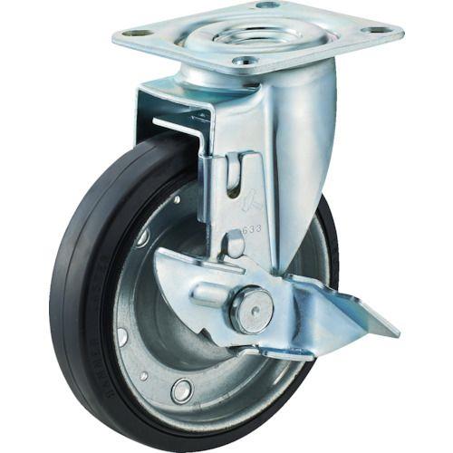 ハンマー 軽量キャスター 旋回式ゴム車輪 150mm ストッパー付