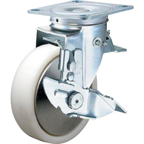 ハンマー スイッチキャスター ナイロン車輪(ラジアルボールベアリング)125mm ストッパー付