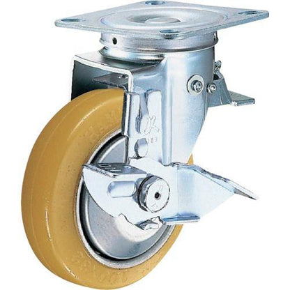 ハンマー スイッチキャスター ウレタン車輪(ローラーベアリング)150mm ストッパー付