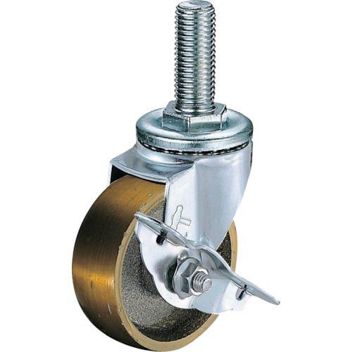 ハンマー ねじ込み式 旋回式イモノ車輪 65mm ストッパー付