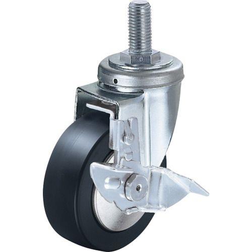 ハンマー ねじ込み式 旋回式MCナイロン車輪 150mm ストッパー付