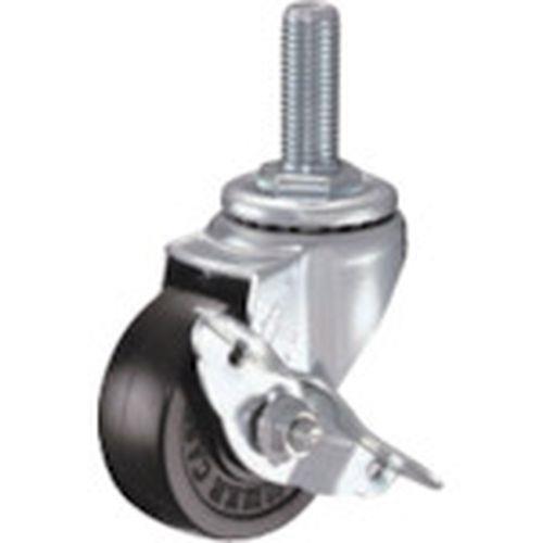ハンマー ねじ込み式 旋回式ゴム車輪 65mm ストッパー付