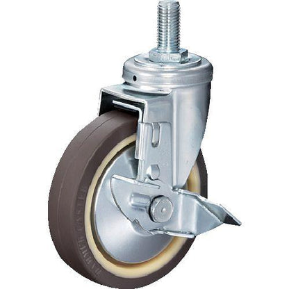 ハンマー ねじ込み式 旋回式ウレタン車輪(ラジアルボールベアリング)150mm ストッパー付