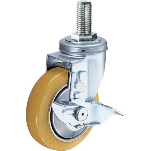 ハンマー ねじ込み式 旋回式スレンタ車輪(ローラーベアリング)100mm ストッパー付