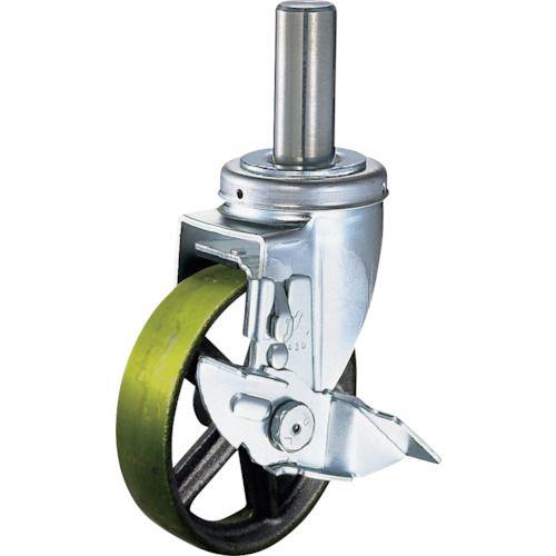 ハンマー 差込み式 旋回式イモノ車輪 125mm ストッパー付