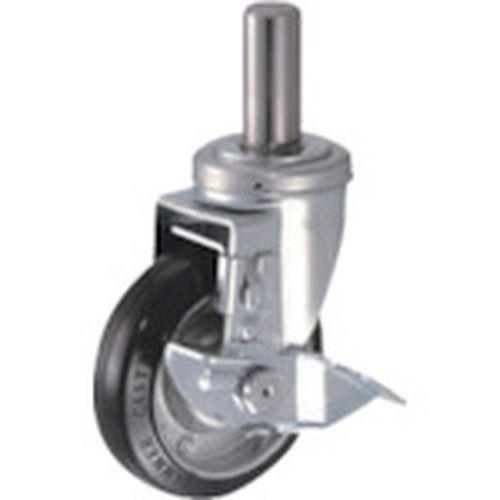 ハンマー 差込み式 旋回式ゴム車輪 125mm ストッパー付