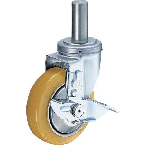 ハンマー 差込み式 旋回式ウレタン車輪(ナイロンホイール・ボールベアリング)125mm SP付