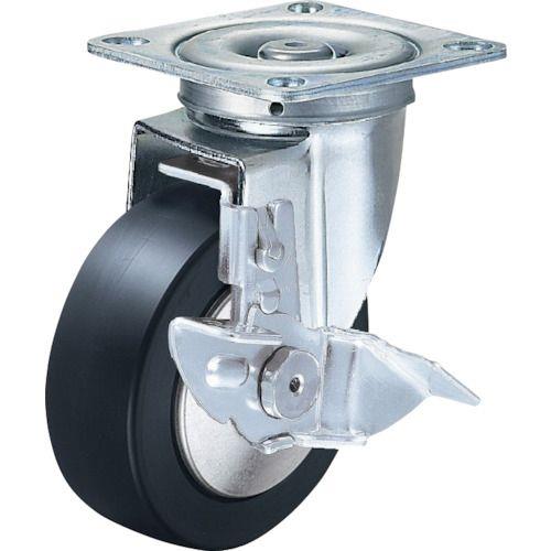 ハンマー 旋回式MCナイロン車輪(ラジアルボールベアリング)100mm ストッパー付