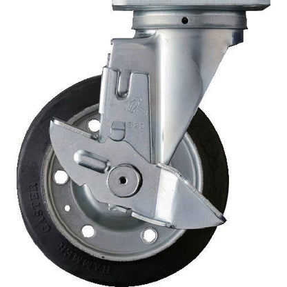 ハンマー 旋回式ゴム車輪 150mm ストッパー付