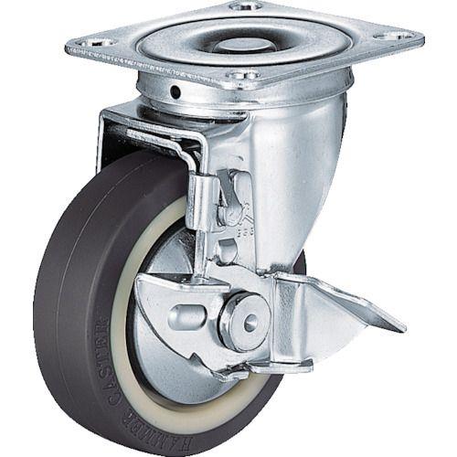 ハンマー 旋回式ウレタン車輪(ナイロンホイール・ボールベアリング)100mm ストッパー付