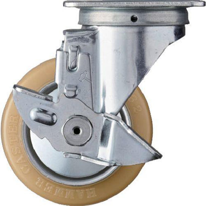 ハンマー 旋回式ウレタン車輪(ローラーベアリング)100mm ストッパー付