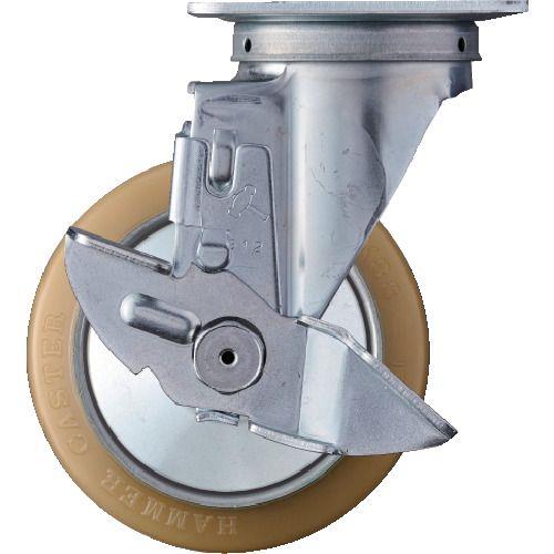 ハンマー 旋回式ウレタン車輪(ローラーベアリング)125mm ストッパー付