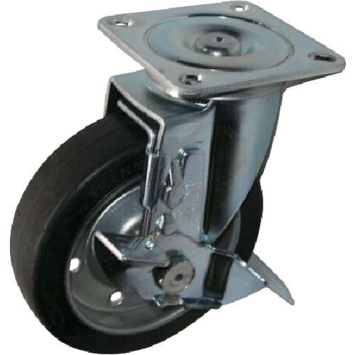 ハンマー 旋回式ゴム車輪(ワイドタイプ)100mm ストッパー付