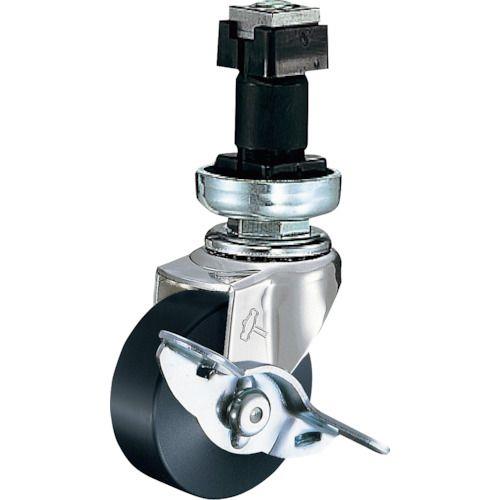 ハンマー パイプ差込み旋回式MCナイロン車輪 40mm φ32用 ストッパー付