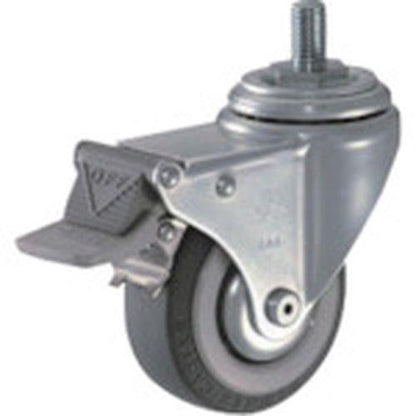 ハンマー ねじ込み旋回式ウレタン車輪 75mm M16 トータルロック
