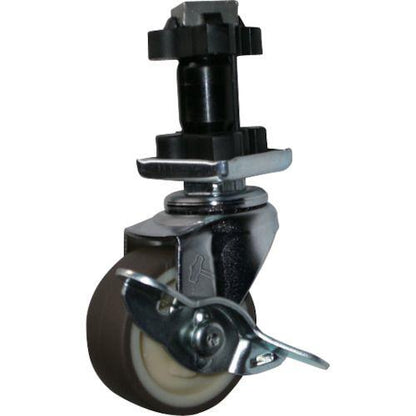 ハンマー パイプ差込み旋回式ウレタン車輪(ナイロンホイール)40mm 角32用 ストッパー付