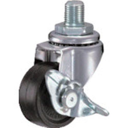 ハンマー ねじ込み旋回式ゴム車輪 40mm UNF1/2 ストッパー付