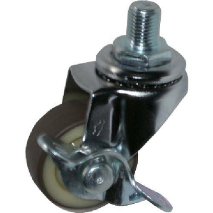ハンマー ねじ込み旋回式ウレタン車輪(ナイロンホイール)40mm UNF1/2 ストッパー付