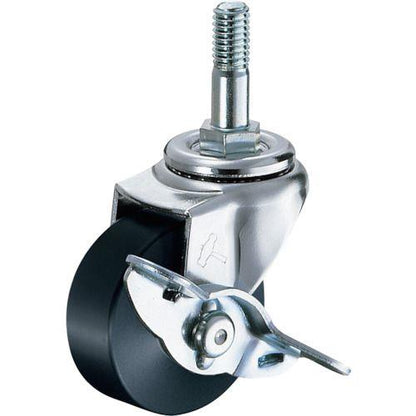 ハンマー ねじ込み旋回式MCナイロン車輪 50mm W3/8 ストッパー付