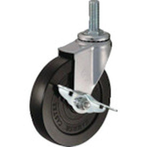 ハンマー ねじ込み旋回式ゴム車輪 125mm ストッパー付