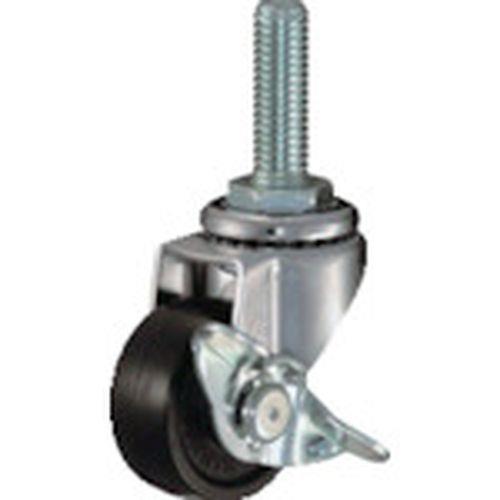 ハンマー ねじ込み旋回式ゴム車輪 40mm ストッパー付