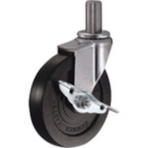 ハンマー 差込み旋回式ゴム車輪 125mm ストッパー付
