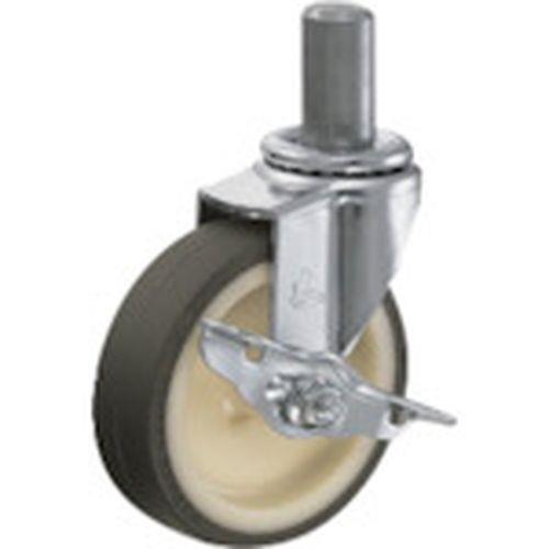 ハンマー 差込み旋回式ウレタン車輪(ナイロンホイール)100mm ストッパー付