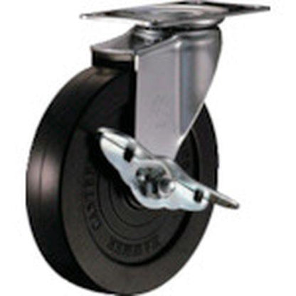 ハンマー Eシリーズ旋回式ゴム車輪 125mm ストッパー付
