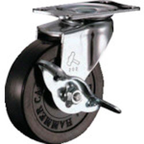 ハンマー Eシリーズ旋回式ゴム車輪 75mm ストッパー付