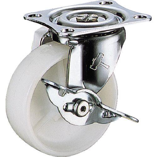 ハンマー Gシリーズ旋回式ナイロン車輪 75mm ストッパー付