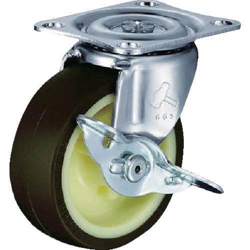 ハンマー Gシリーズ旋回式ウレタン車輪(ナイロンホイール)50mm ストッパー付