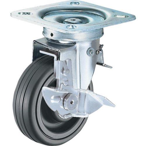 ハンマー スイッチキャスター ゴム車輪(ナイロンホイール・ベアリング)125mm SP付