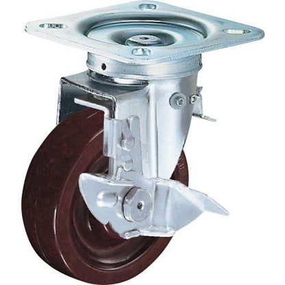 ハンマー スイッチキャスター フェノール車輪 125mm ストッパー付