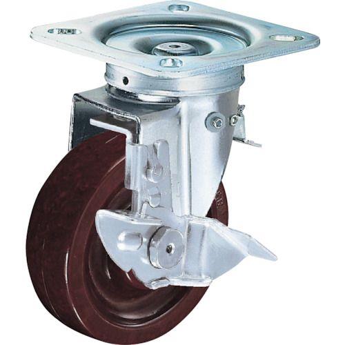 ハンマー スイッチキャスター フェノール車輪 150mm ストッパー付