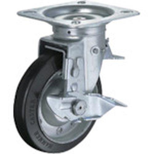 ハンマー スイッチキャスター ゴム車輪 125mm ストッパー付