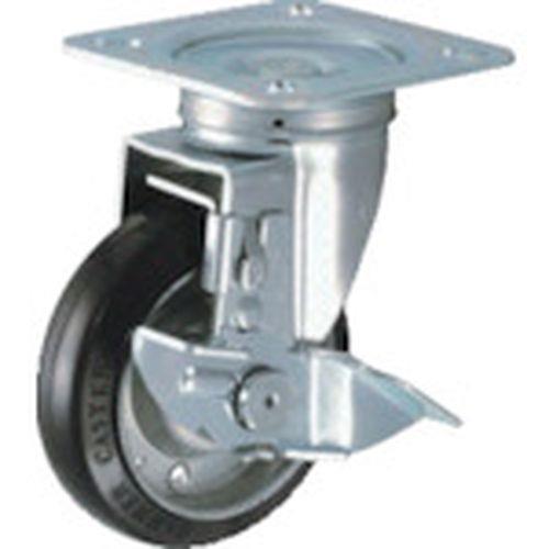 ハンマー 旋回式ゴム車輪 125mm ストッパー付