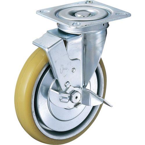 ハンマー 旋回式ウレタン車輪(ローラーベアリング)180mm ストッパー付
